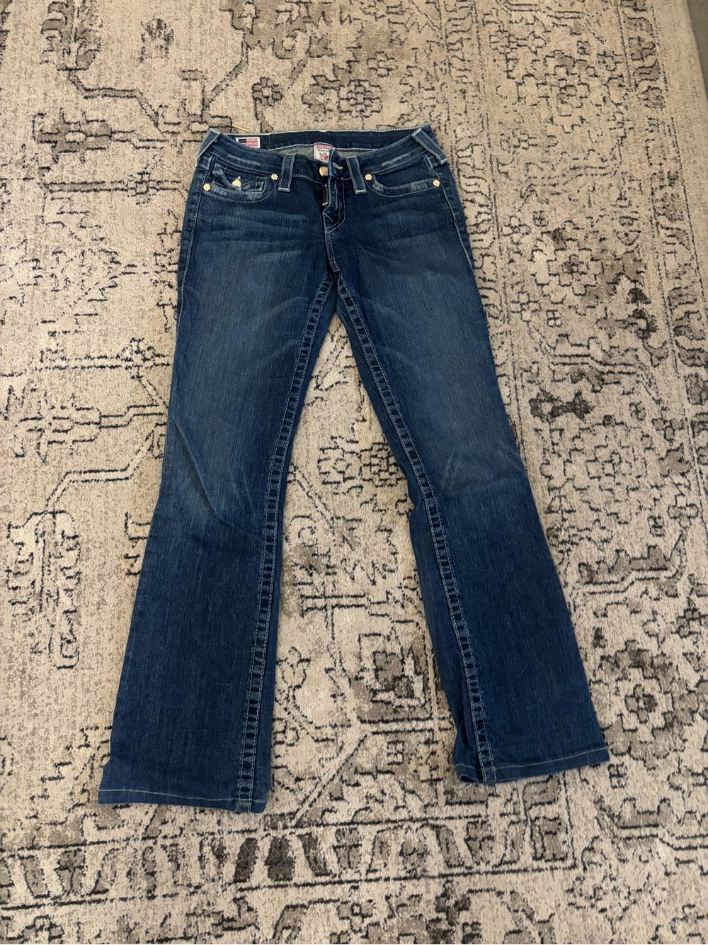 True Religion Women's Dark Blue Bootcut Jeans
